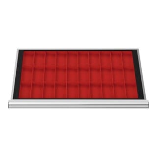 Schubladeneinteilung Kleinteilekästen blh 28 mm Innenmaß 800x450 mm 30 ktk 75x150 mm - Stier