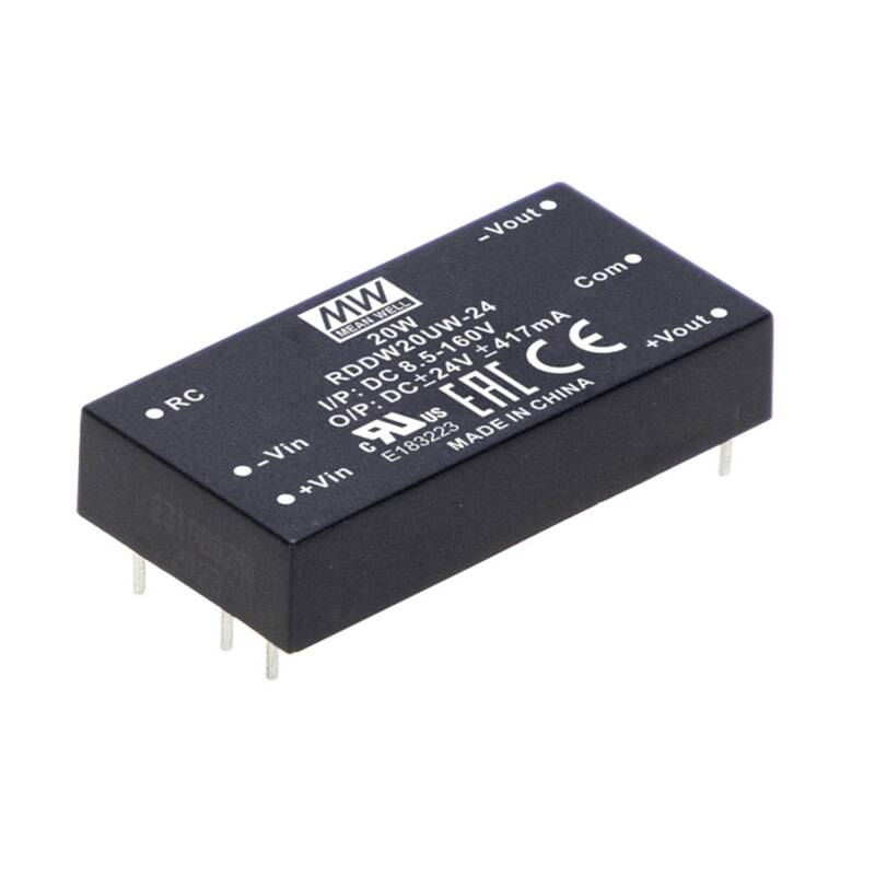 [neuwertig] B-ware Mean Well Wandler Konverter Dc Dc Printmodul Rddw20uw 24v Tht Print 417 Ma 20 W
