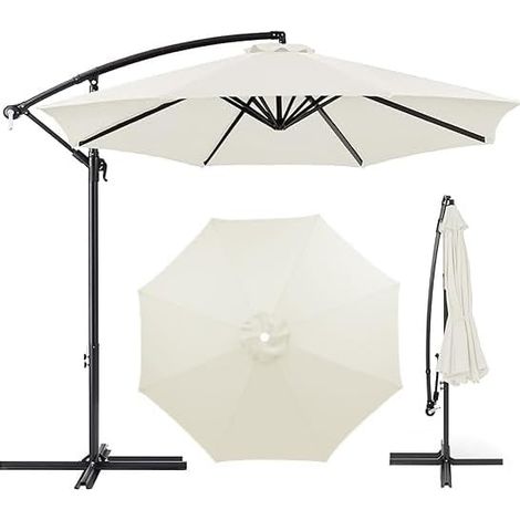 Umbrella Cloth Replacement Parasol Canopy, 7ft/9ft/10ft Garden Cover, Washable Patio Canopy(red,9ft 8ribs)(beige,7ft 6ribs)