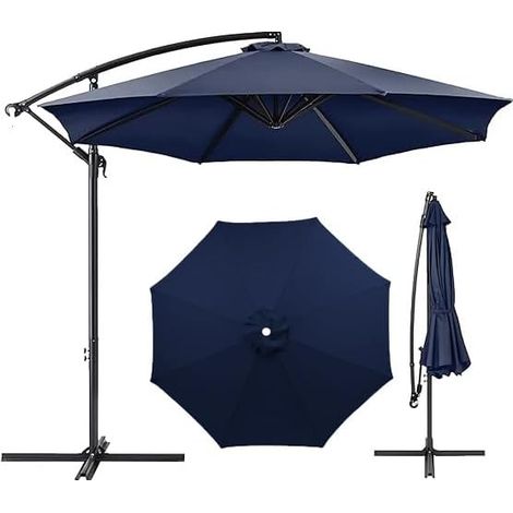 Umbrella Cloth Replacement Parasol Canopy, 7ft/9ft/10ft Garden Cover, Washable Patio Canopy(red,9ft 8ribs)(navy,7ft 6ribs)