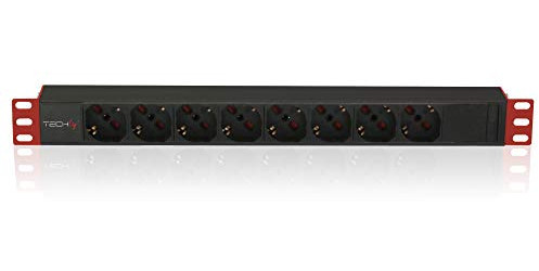 Techly Techly Professional 107746 Multiprise 8 Postes De Rack 19' Connecteur C14 1 He Noir/rouge (107746)