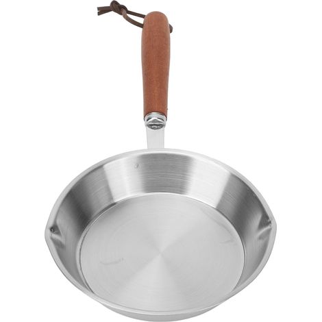 Stainless Steel Frying Pan Non Stick Egg Pan Fry Pan For Household Restaurant Induction Cooker Frying Pan Stainless Steel (12 Cm)