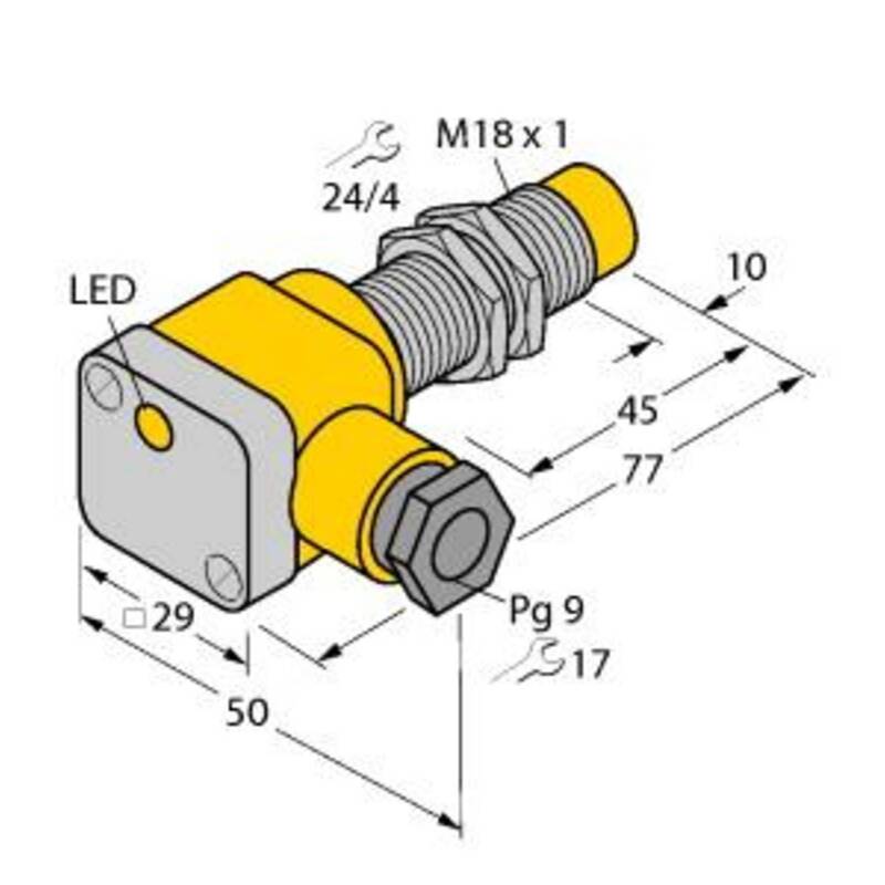 [neuwertig] B-ware Turck Induktiver Sensor Näherungsschalter Ni10-g18sk-ap6x Pnp Klemme Metall