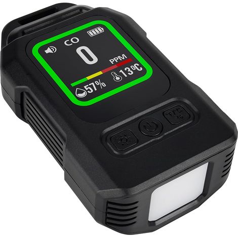 Mount Co2 Detector Portable Air Monitor Tool With Rechargeable Battery For Outdoor Industrial Mount Detector