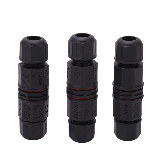3-teiliger Wasserdichter Stecker, 4-poliges Gerades Kabel, Schutzart Ip68, Für Led-außenbrunnenleuchten