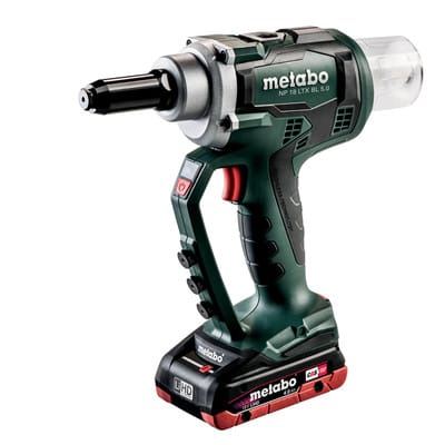 Metabo - Akku-Blindnietpistole np 18 ltx bl 5.0 x 145 l, 18V 2x4Ah LiHD + asc 55