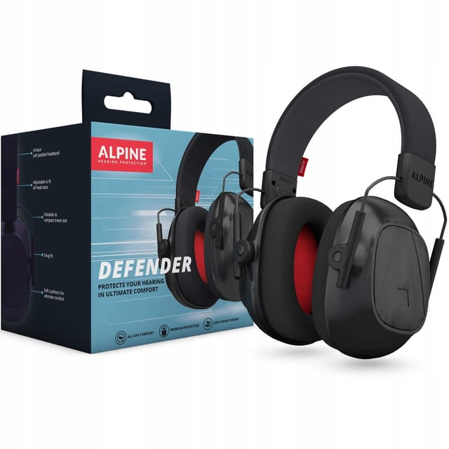 Gehörschutz Alpine Defender Geräuschreduzierender Kopfhörer schwarz 26 dB