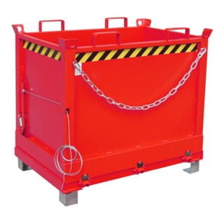 Bauer Klappbodenbehälter FB 750, lackiert, Feuerrot