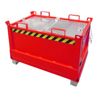 Bauer Klappbodenbehälter FB 500, lackiert, Feuerrot