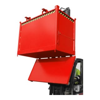 Bauer Klappbodenbehälter FB 2000, lackiert, Feuerrot