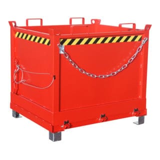 Bauer Klappbodenbehälter FB 1000, lackiert, Feuerrot