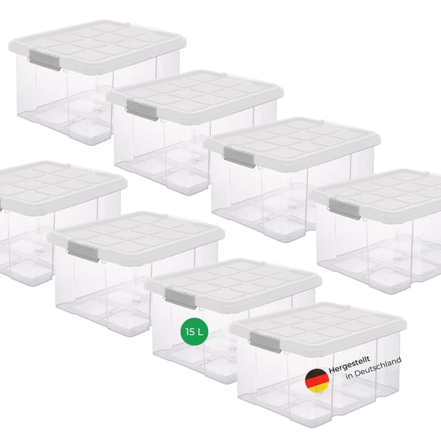 8x Novaliv Aufbewahrungsbox 8x Aufbewahrungsbox, 8x Deckel