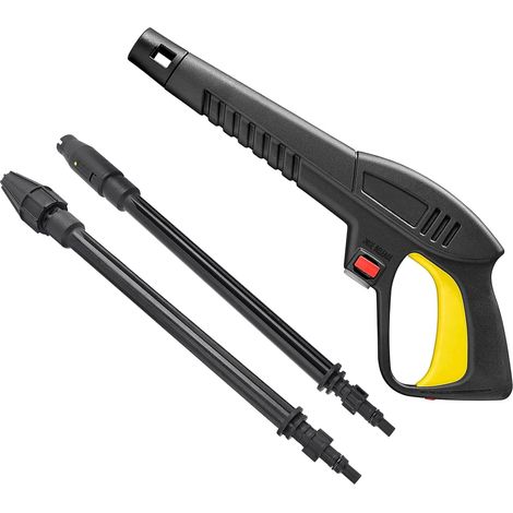 High Pressure Water Gun With Variable Jet Lance And Rotating Lance, Compatible With Lavor Vax Sterwins Parkside Pressure Washers