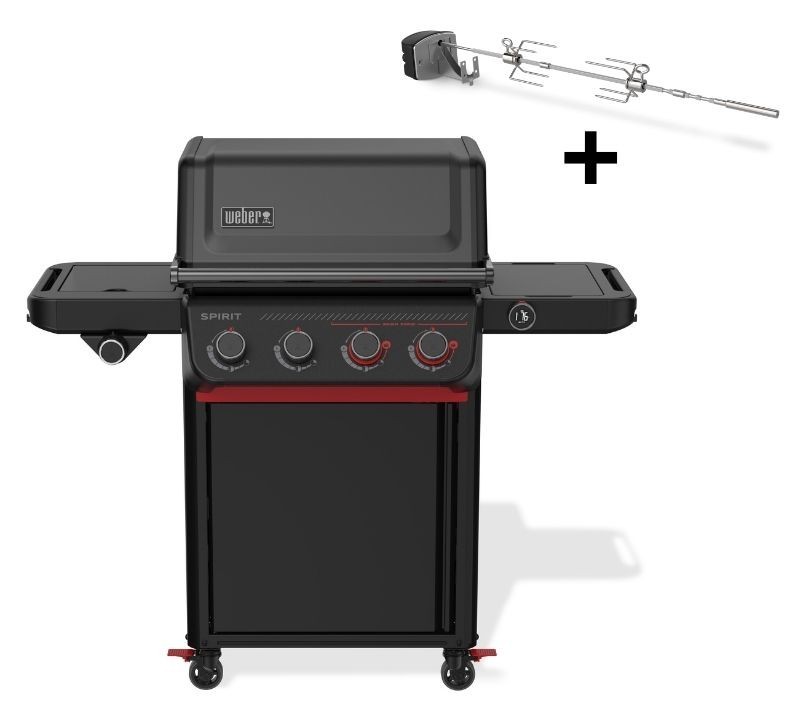 Weber Spirit Epx-435r Stealth Edition Gasgrill 132 X 78,5 H, 4 Brenner, Digitaler Thermometer, Sear Zone