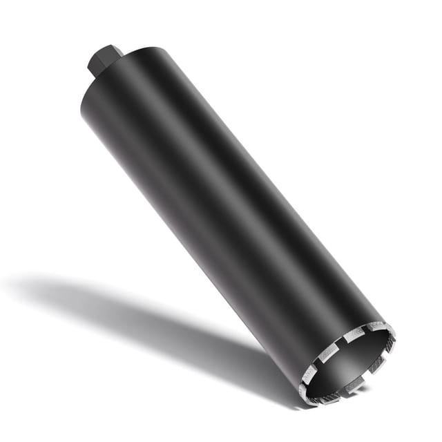 Wiltec Diamantbohrkrone Typ 2 (Mesh) Ø 132 mm, Bohrkrone 450 mm, 1¼ UNC Nassbohrkrone, Diamantbohrer für Beton, Stein, Granit