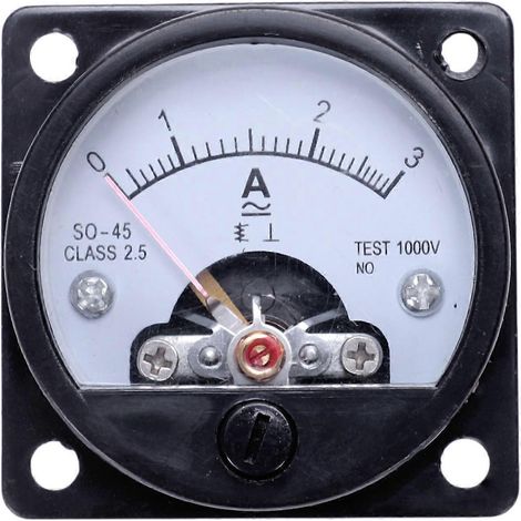 Ac 0-3a Analog Panel Meter Current Measuring Ammeter Gauge Black--