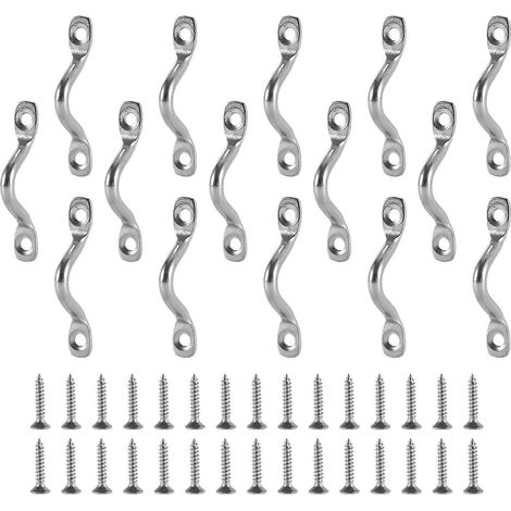 15pcs Stainless Steel Plate Eye Plates Ceiling Hook Eye Plate--