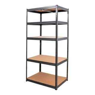 Steck-Fachbodenregal, Fachlast 350kg, Feldlast 1750kg, HxBxT 1800x900x600 mm, stabiles Stahlgestell, 5 Böden - Stier