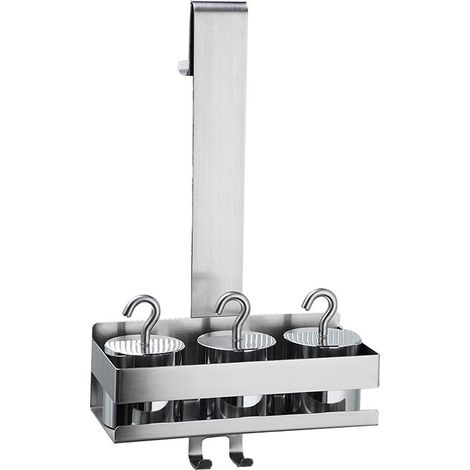 304 Stainless Steel Bathroom Rack Rotatable Wall Hanging Shower Non-punch Towel Rack Silver