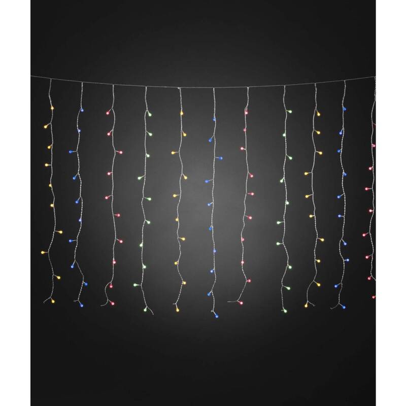 [neuwertig] B-ware Konstsmide Lichtervorhang Lichterkette Led Außen Mehrfarbig 400 Leds 507x100 Cm