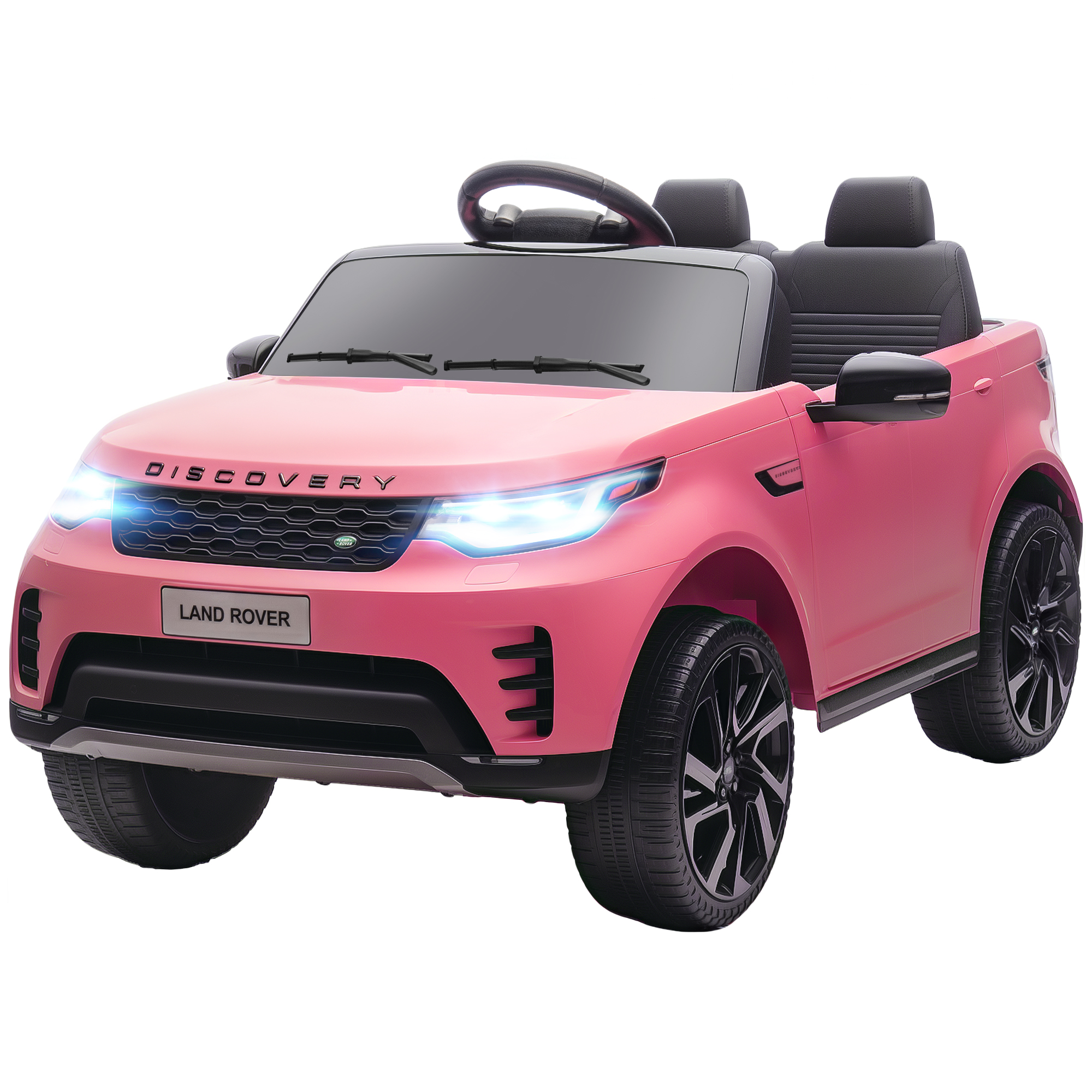 Lizenziertes Land Rover Elektro-kinderauto, Led-scheinwerfer, Hupe Und Fernbedienung, 105 X 68,5 X 58 Cm, Pink