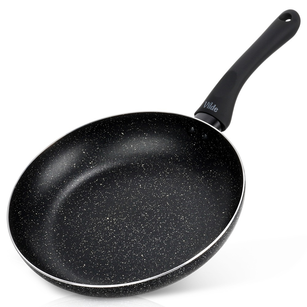 Bratpfanne Aus Schwarzem Granit, 24 Cm