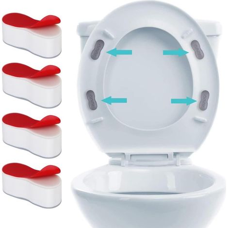 4 Stück Universelle Toilettendeckel-stopper Mit Starkem Kleber, Geeignet Für Häuser, Hotels Und Schulen