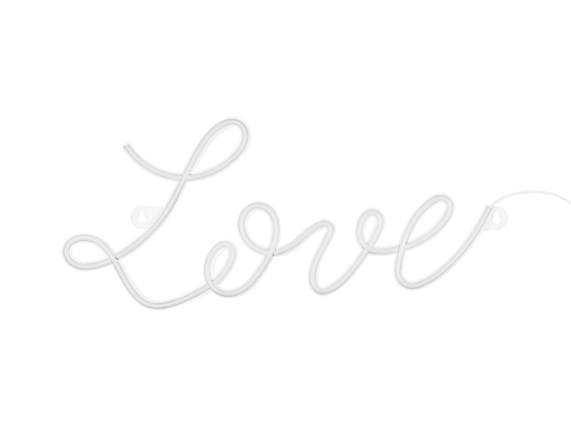 Neon-led – Liebe, Weiß, 61 X 27,4 Cm