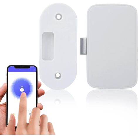 Serrure Intelligente D'Armoire Bluetooth - Verrouillage Invisible Sans Clé App Déverrouillage À Distance Pour La Sécurité Des Fichiers/garde-robe/armoire À Chaussures/bote