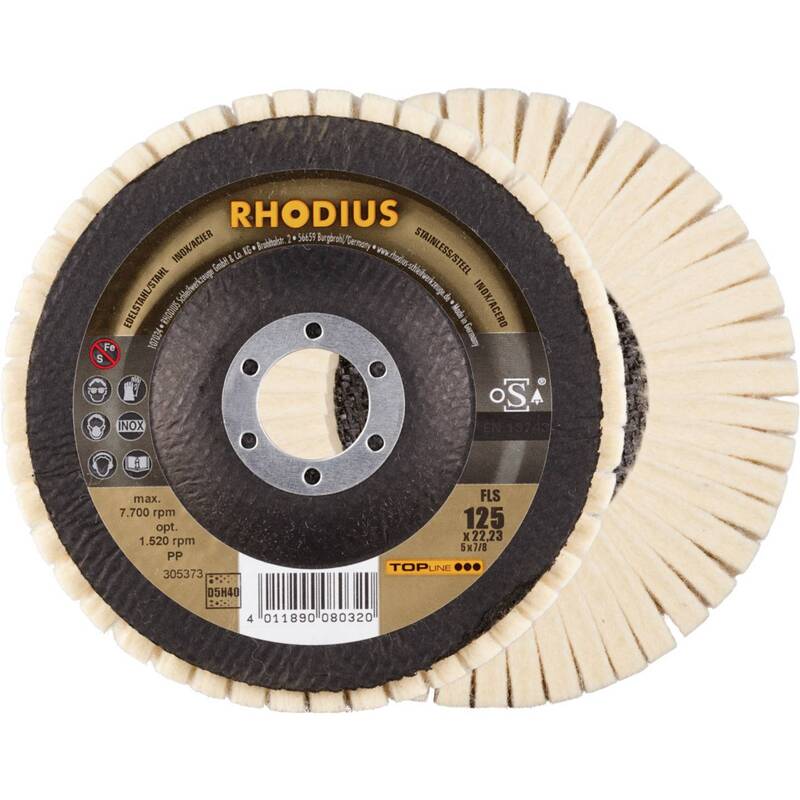 [gebraucht] B-ware Rhodius Filzlamellpolierer Polierer Edelstahl Filzlamell 125x2223 Ve2940