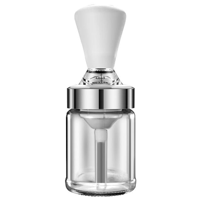 Glasflasche mit Pipette und Silikonpinsel für Olivenöl – ideal zum Kochen, Grillen und Campen