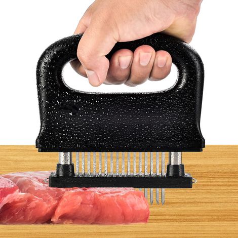 Meat Tenderizer, 48 Stainless Steel Ultra Sharp Needle Blade Tenderizer For Tenderizing Steak, Beef With Cleaning Brush