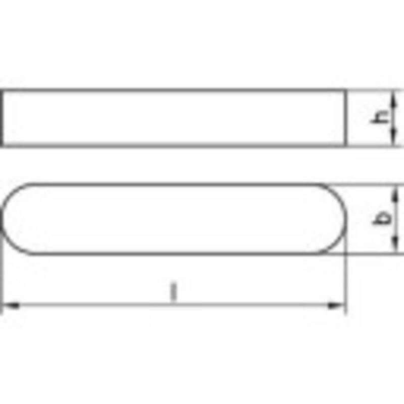 [neuwertig] B-ware Toolcraft Passfedern Keil Din6885 Stahl C45k A 18x11x180 Rundstirnig 10 Stück