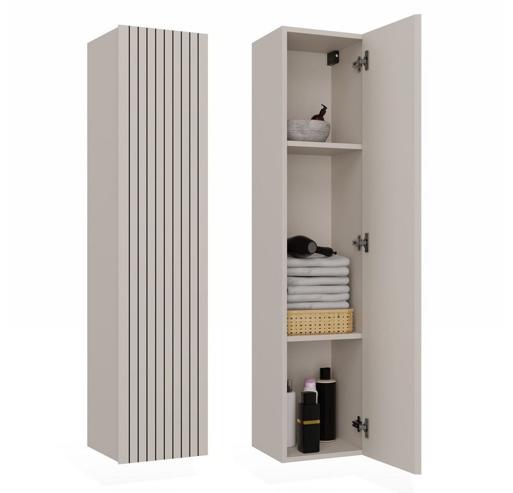 Tigo 1d Wand-badezimmerschrank Mit Geriffelter Front