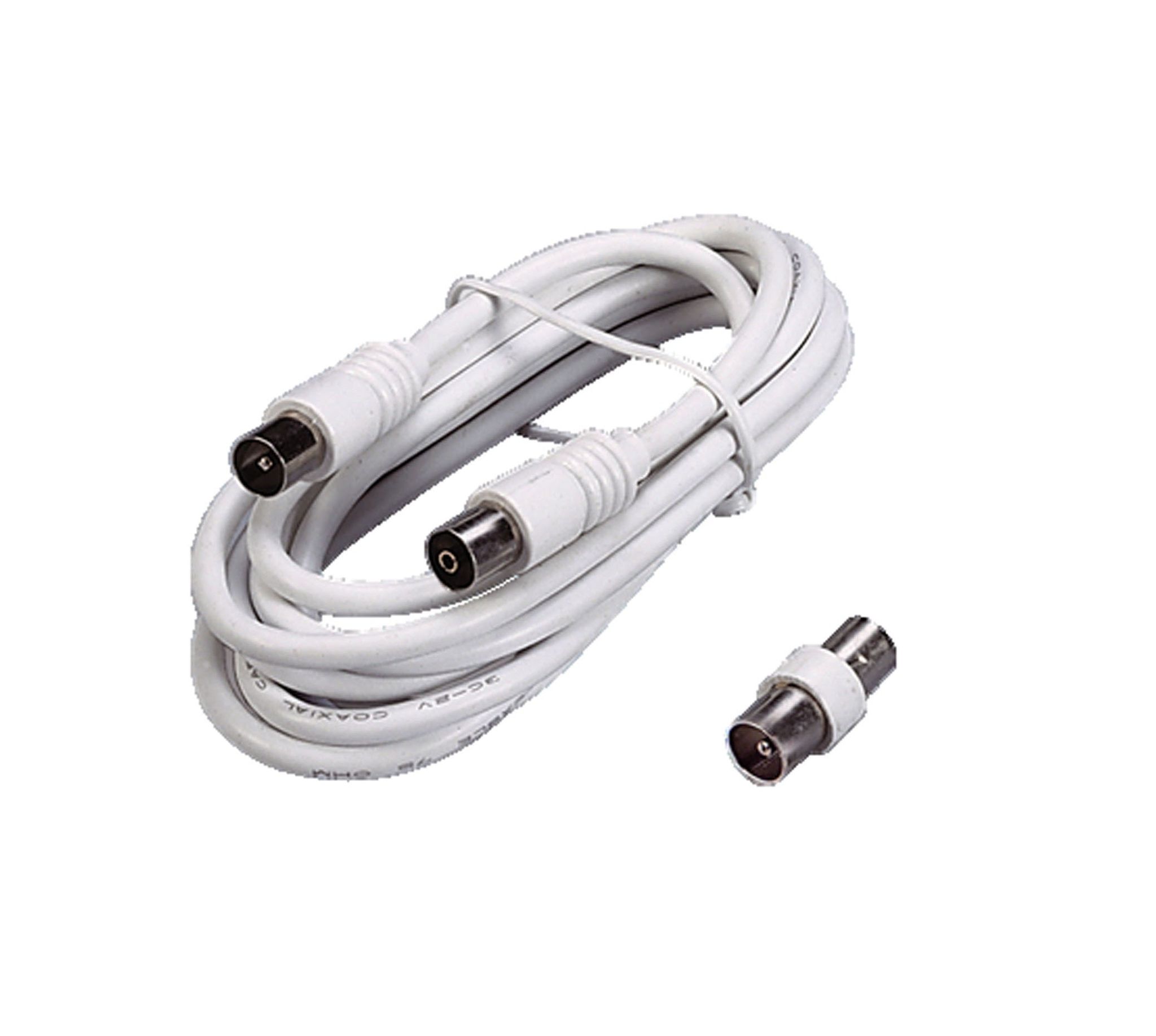 Antennen -tv -kabelverlängerung Mit 5 Mt -adapter