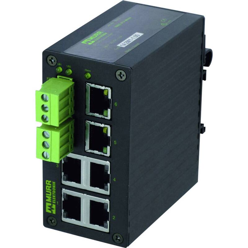 [neuwertig] B-ware Murr Elektronik Switch Netzwerkverteiler Unmanaged Tree 6tx Metall 6 Port Rj45