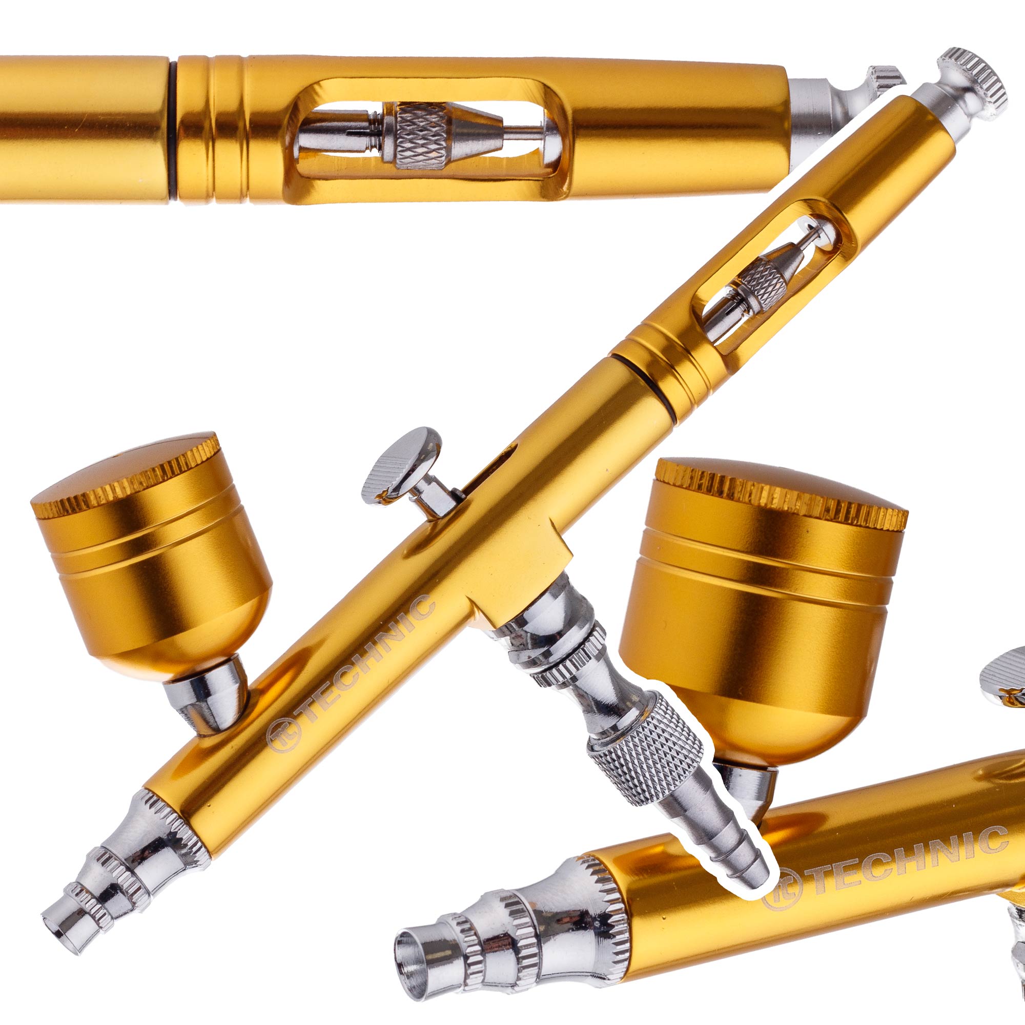 Airbrush-modellierdüse 0,3 Mm Doppelwirkung Lackierung Ab-140 Gold