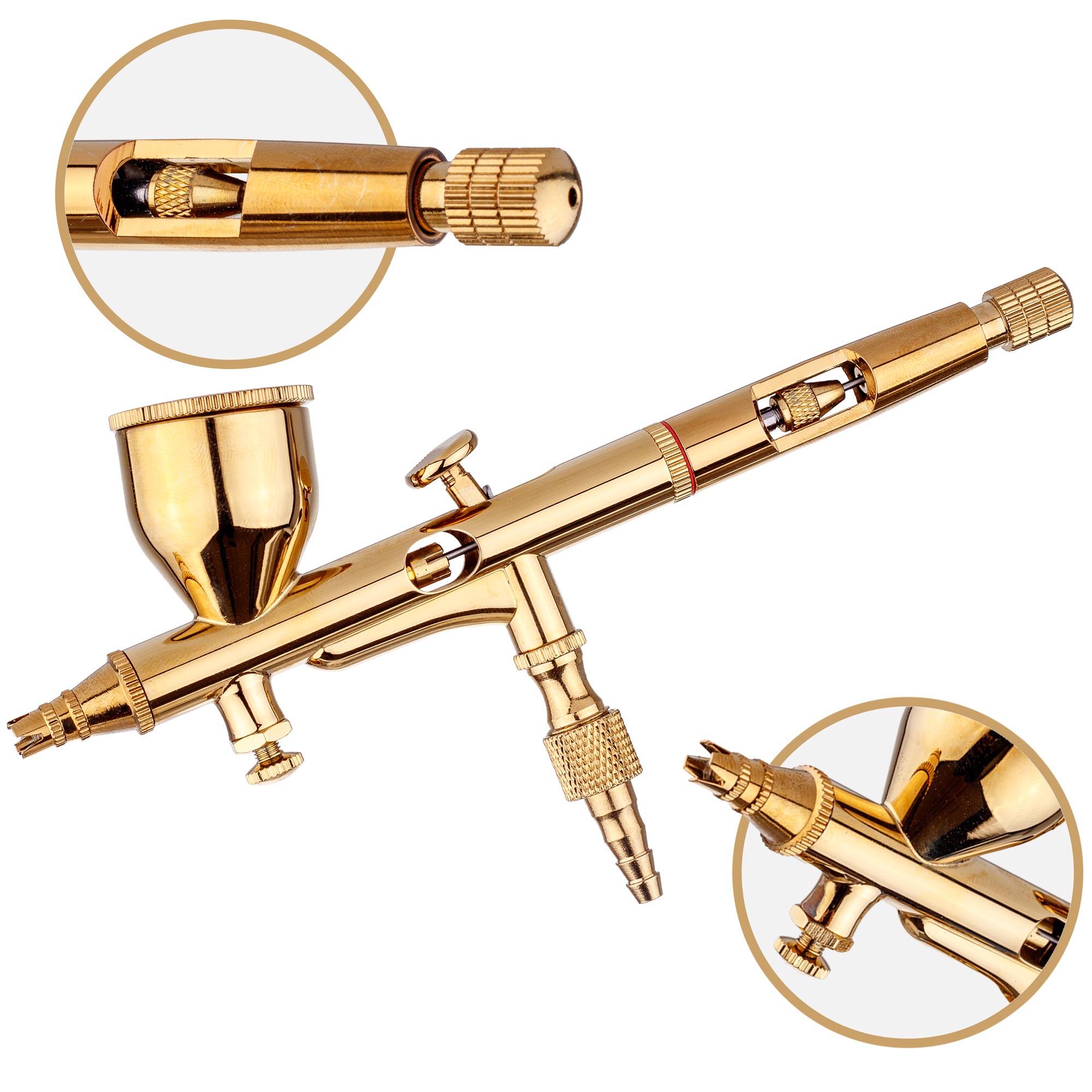 Gold Präzisions-modellbau-airbrush Mit 0,2-mm-düse Zum Bemalen Von Figuren