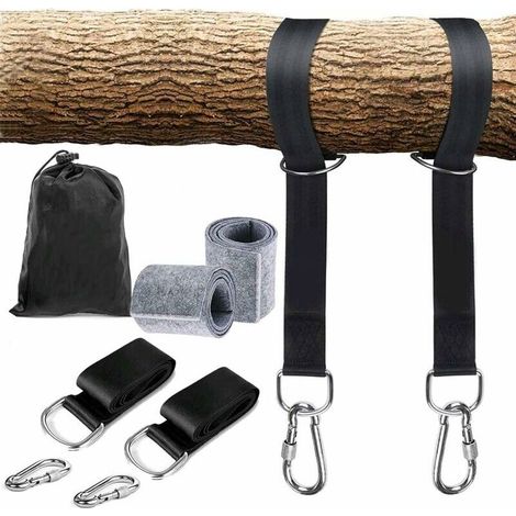Royaluxe -support De Hamac Extéri Durable Sangles De Suspension Robustes Avec Crochet De Balançoire Charge Maximale 550 Kg Pour Hamac De Jardin Balançoire Camping-150cm X 2 2pcs