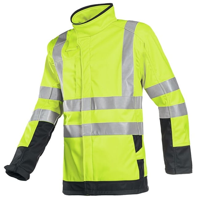 SIOEN Warnschutz-Softshelljacke PLAYFORD Multinorm Leuchtgelb/Marine Gr. M