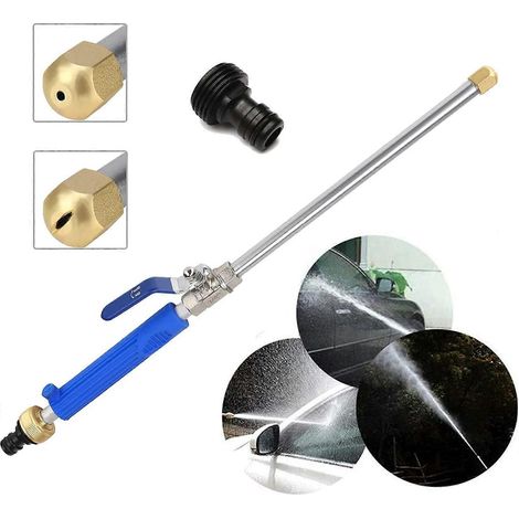 Blue High Water Gun Garden Water Jet Lances 46cm,adjustable Water Volume Nozzle Watering Spray Gun For Attachment Washing Window Washing Car