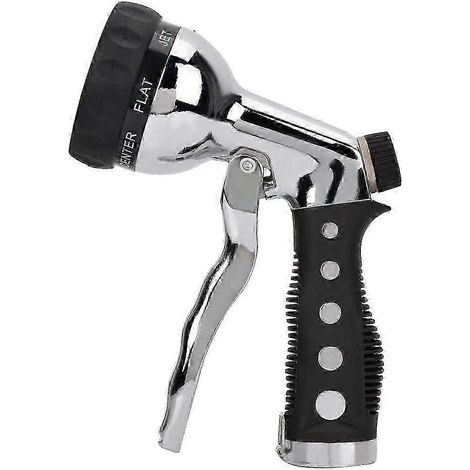 Garden Water Gun, Zinc Alloy 3/4" High Pressure Hose Nozzle Sprayer For Garden Yard Plants Watering Car Cleaning