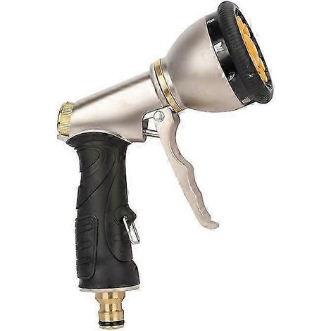 Galvanized High-pressure Water Gun With 9 Functions And Front Trigger, Ideal For Car Washing And Garden Use