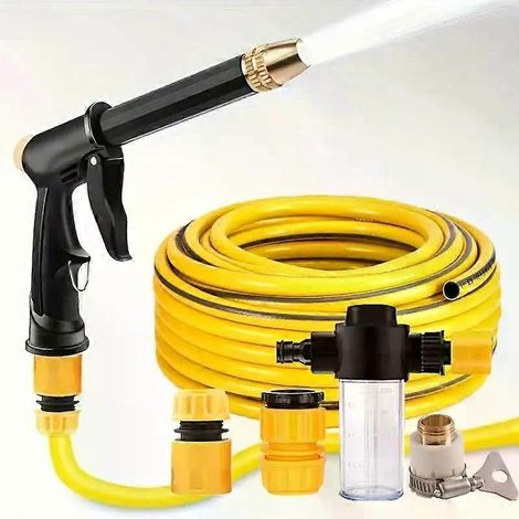 10m High Pressure Water Gun Household Car Wash Water Black Car Wash Adjustable Nozzle Water Watering Pipe Car Wash Gun For Plant