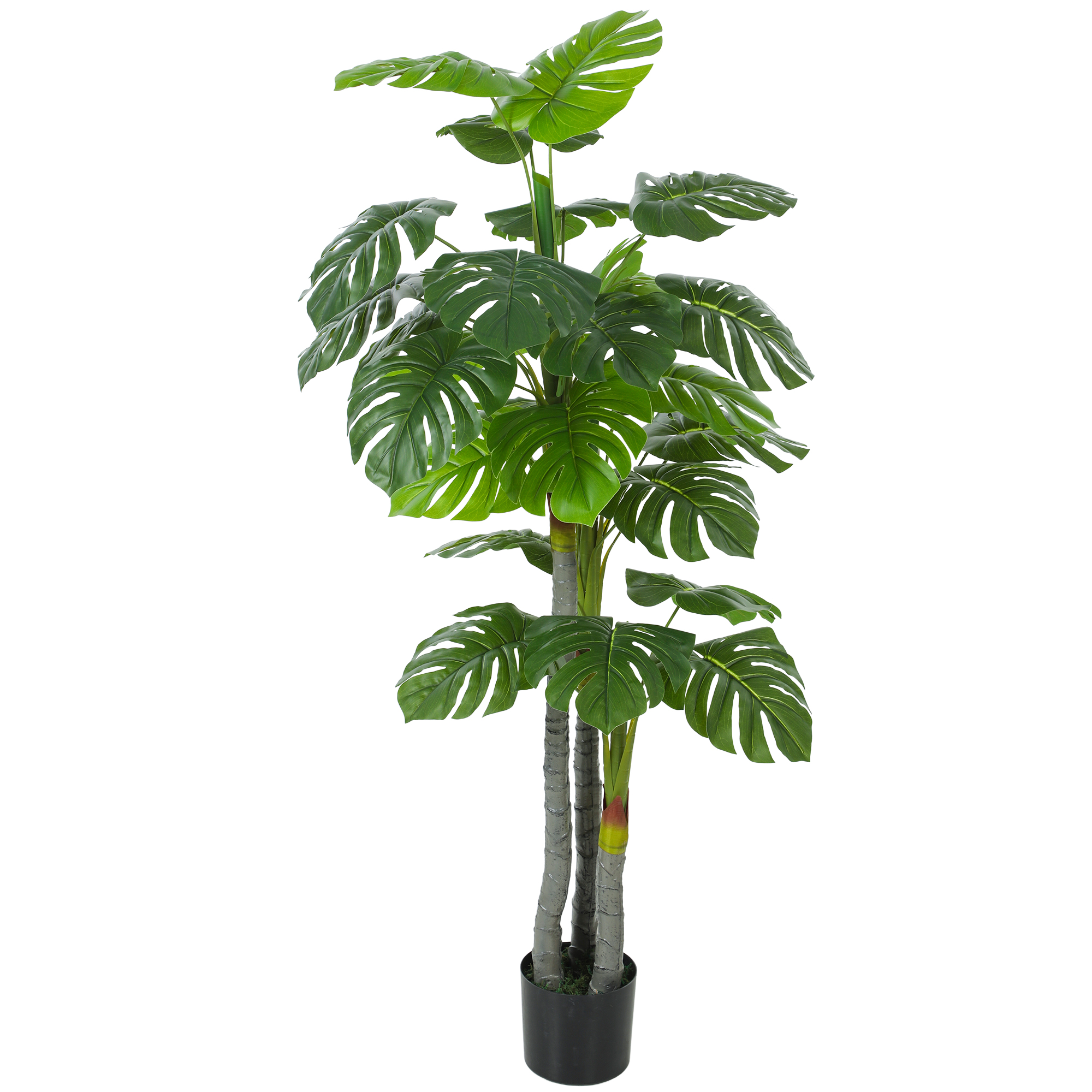 Künstliche Monstera-pflanze, 1,5 M, Mit Topf – Realistisch Wirkende, Dekorative Kunstpflanze Für Den Innenbereich