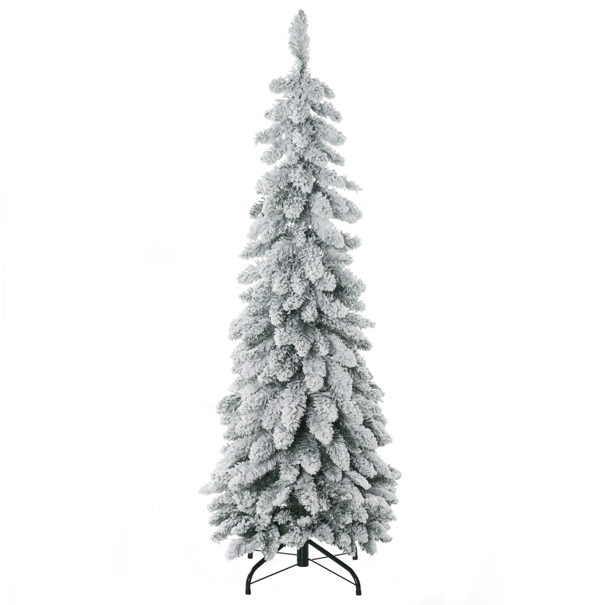 Künstlicher, Schneebedeckter Weihnachtsbaum, 135 Cm Hoch, Mit 253 Zweigen Und Einem Klappbaren Stahlständer