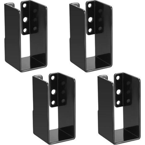 4 X Frame Shoe Fixing Brackets, Wood Post Fixing Connectors, 1.57 X 3.4, Beam Connectors, Joist Connector, Joist Bracket For 40 X 88 Mm Poles On Terrace