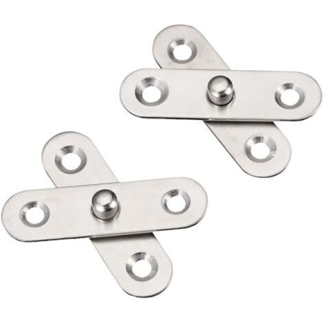 8pcs 360° Swivel Door Hinges Stainless Steel Hidden Swivel Hinges For Door Center 57x16mm