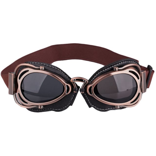 Retro Motorrad-Reitbrille, Augenschutz, winddicht, sanddicht, winddicht, bogenförmige Outdoor-Sportbrille