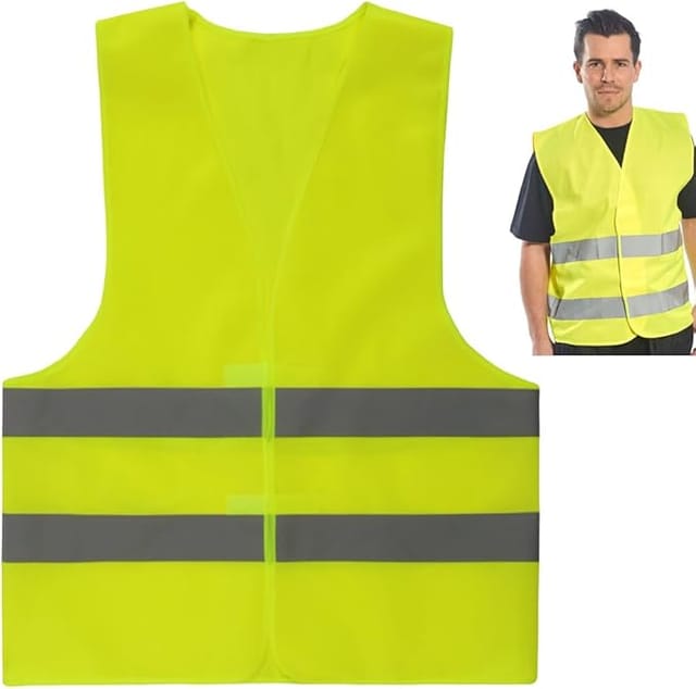 Warnweste Warnweste Verkehrssicherheitsweste Warnanzug Reitmantel Hygiene Auto Reflektoren (2Stk)